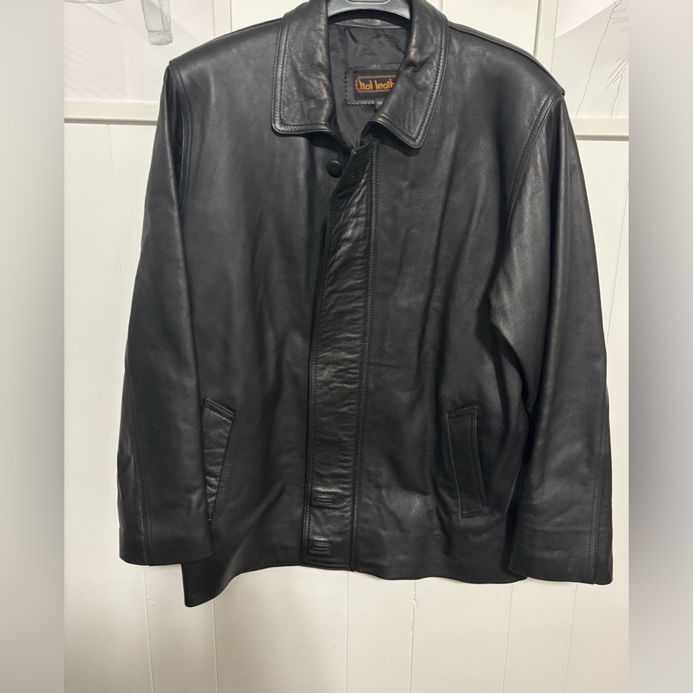 Men's Black Italian Leather Jacket